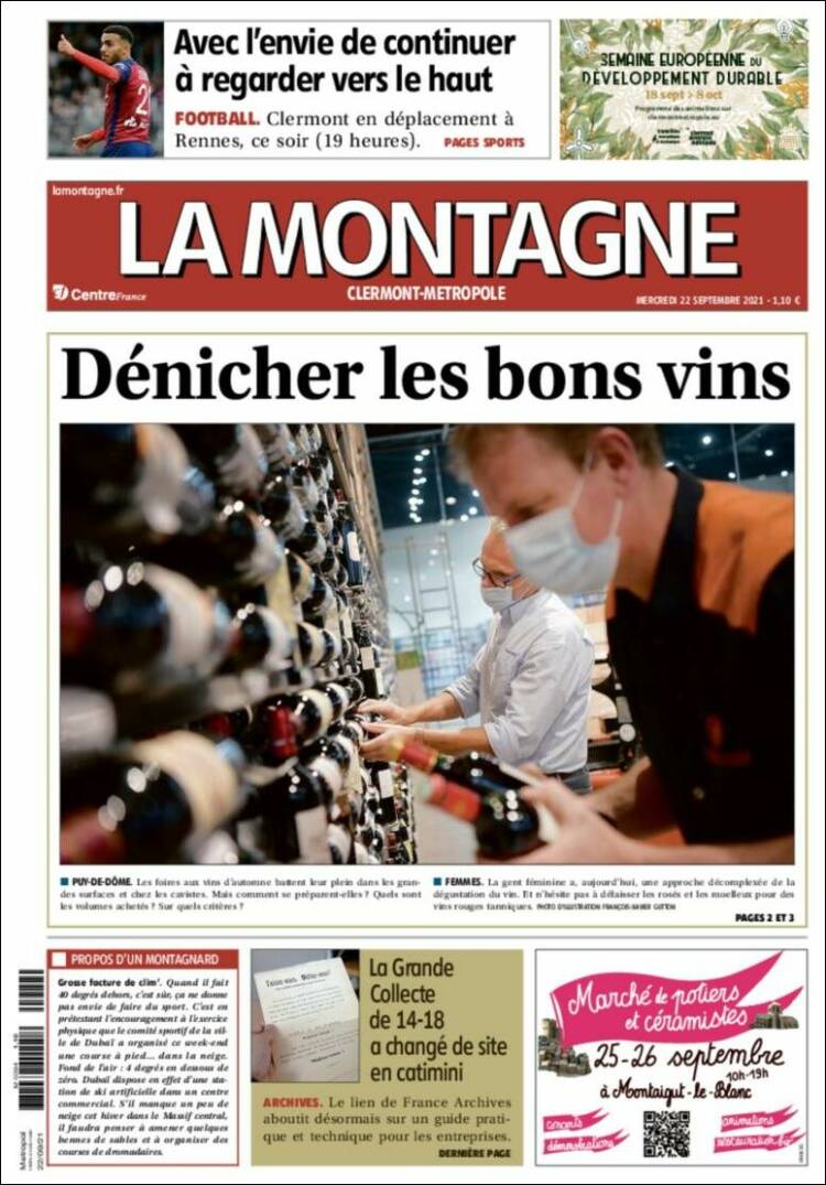 Portada de La Montagne (Francia)