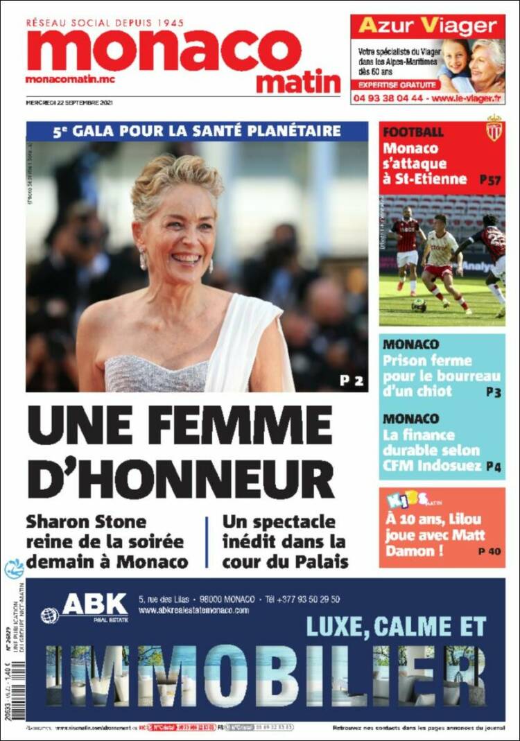 Portada de Nice-Matin (Francia)