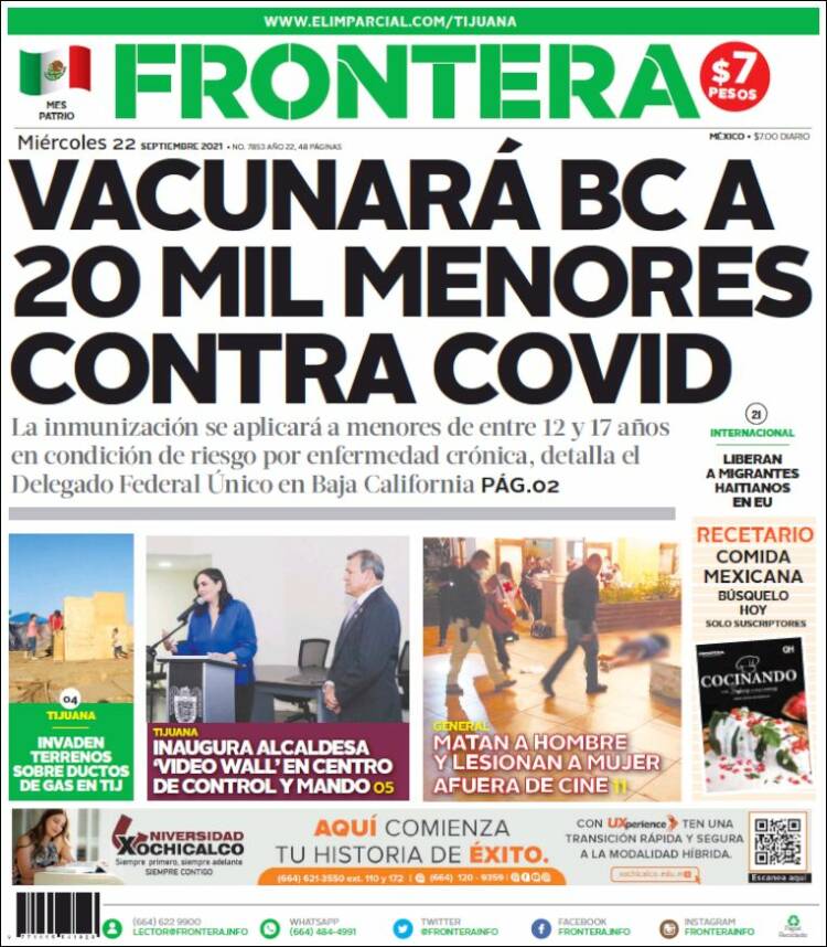 Portada de Frontera (México)