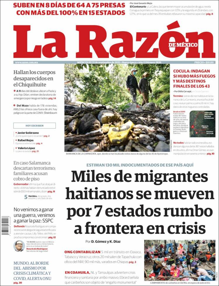 Portada de La Razón (México)