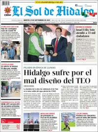 Portada de El Sol de Hidalgo (México)