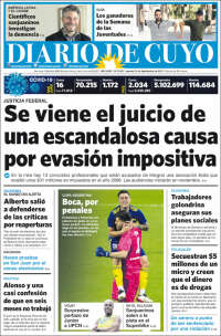 Portada de Diario de Cuyo (Argentina)