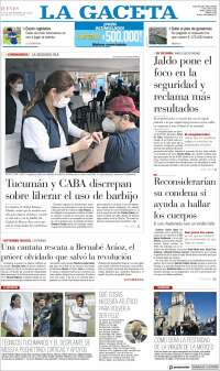 Portada de La Gaceta (Argentina)