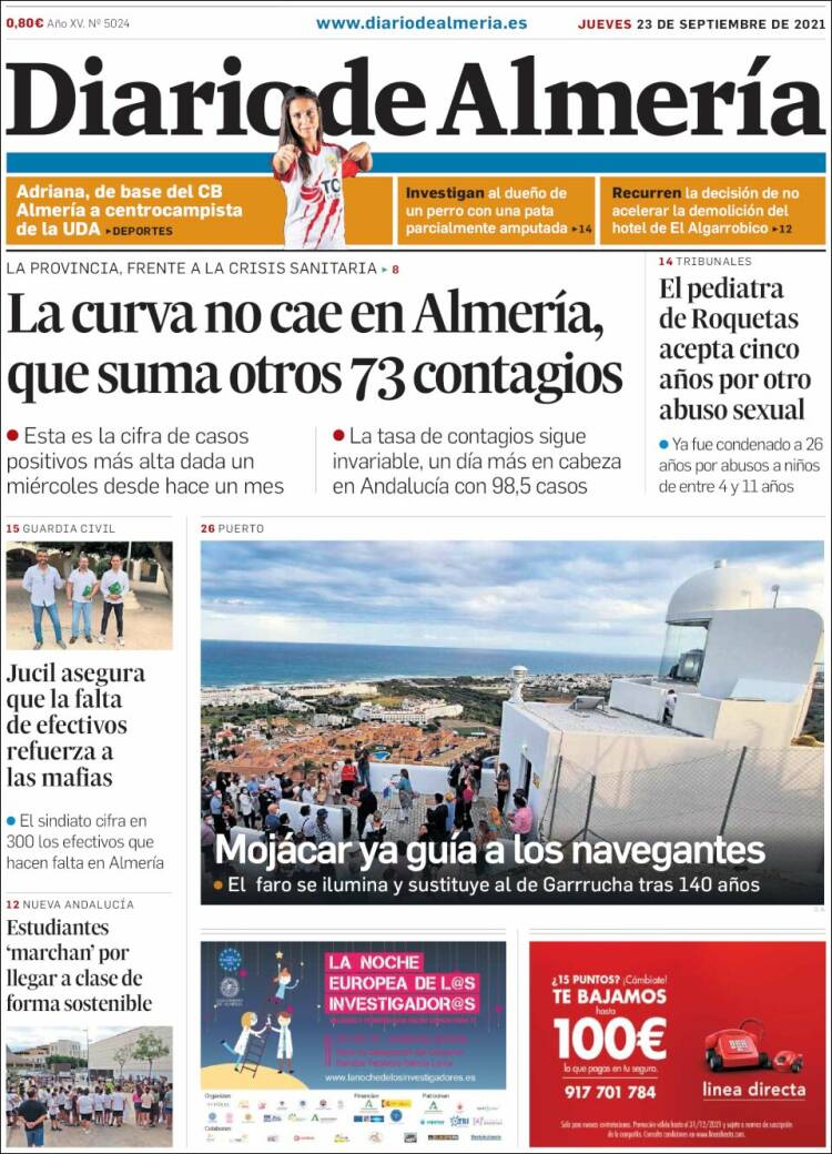 Portada de Diario de Almería (España)