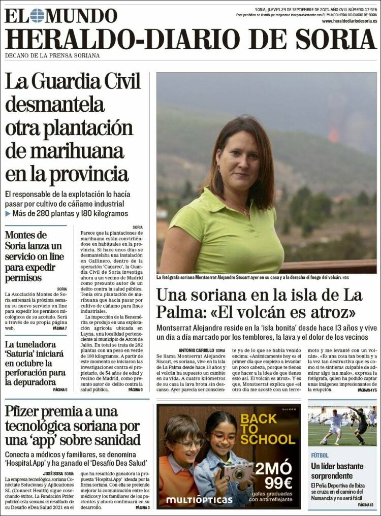 Portada de Diario de Soria (España)