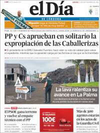 Portada de El Día de Córdoba (España)