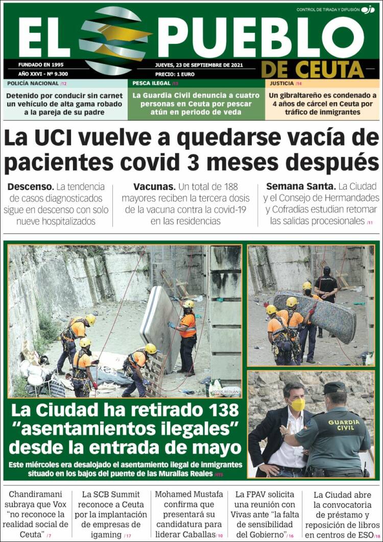 Portada de El Pueblo de Ceuta (Spain)