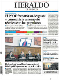 Portada de Heraldo de Aragón (Espagne)