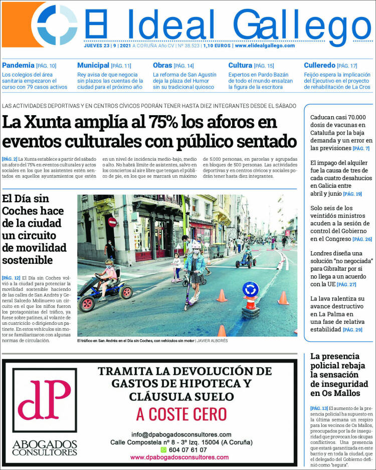 Portada de El Ideal Gallego (España)