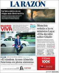 Portada de La Razón (España)