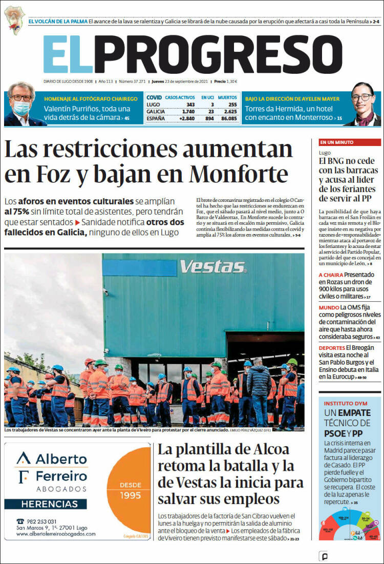 Portada de El Progreso (España)