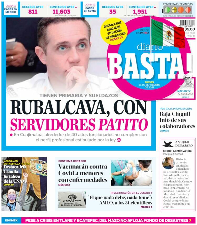 Portada de Diario Basta (Mexico)