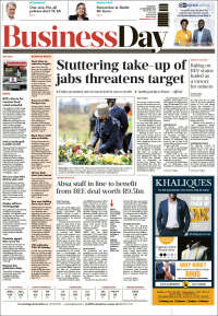 Portada de Business Day (South Africa)