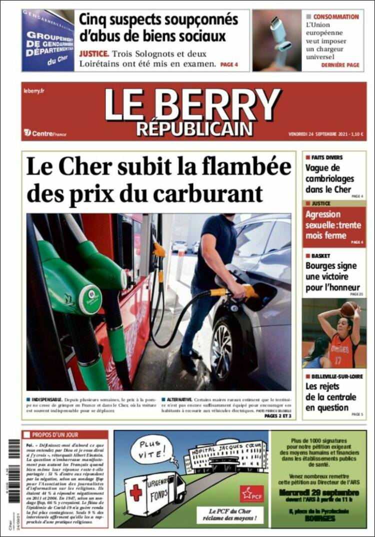 Portada de Berry Republicain (Francia)