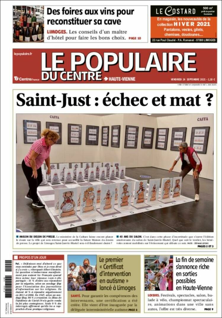 Portada de Le Populaire du Centre (Francia)
