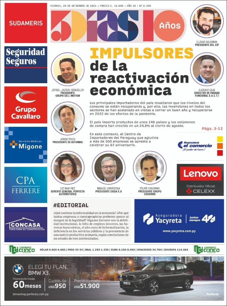 Portada de 5 Días (Paraguay)