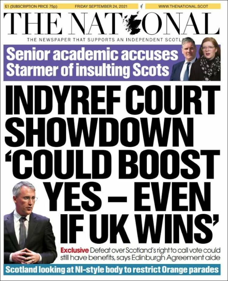 Portada de The National (Reino Unido)