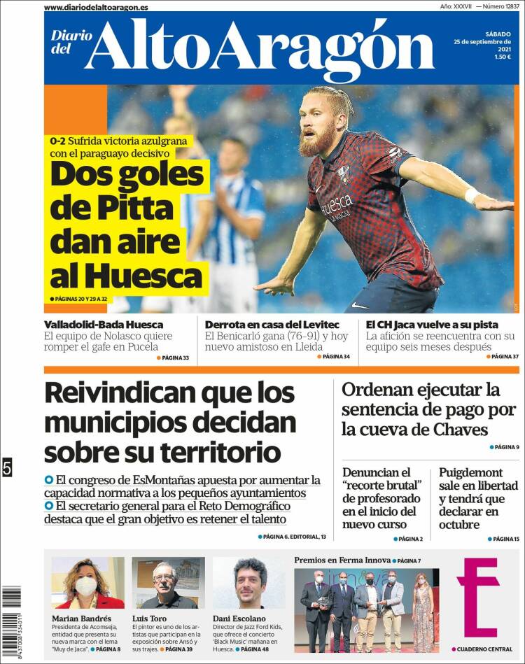 Portada de Diario del AltoAragón (España)