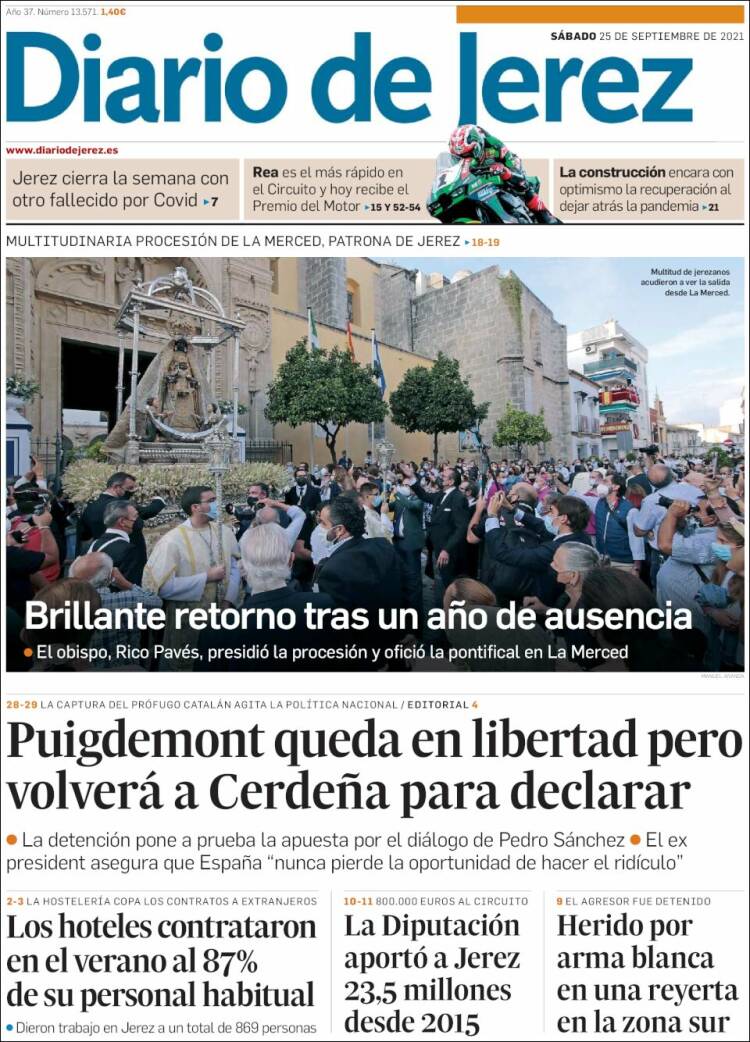 Portada de Diario de Jerez (España)