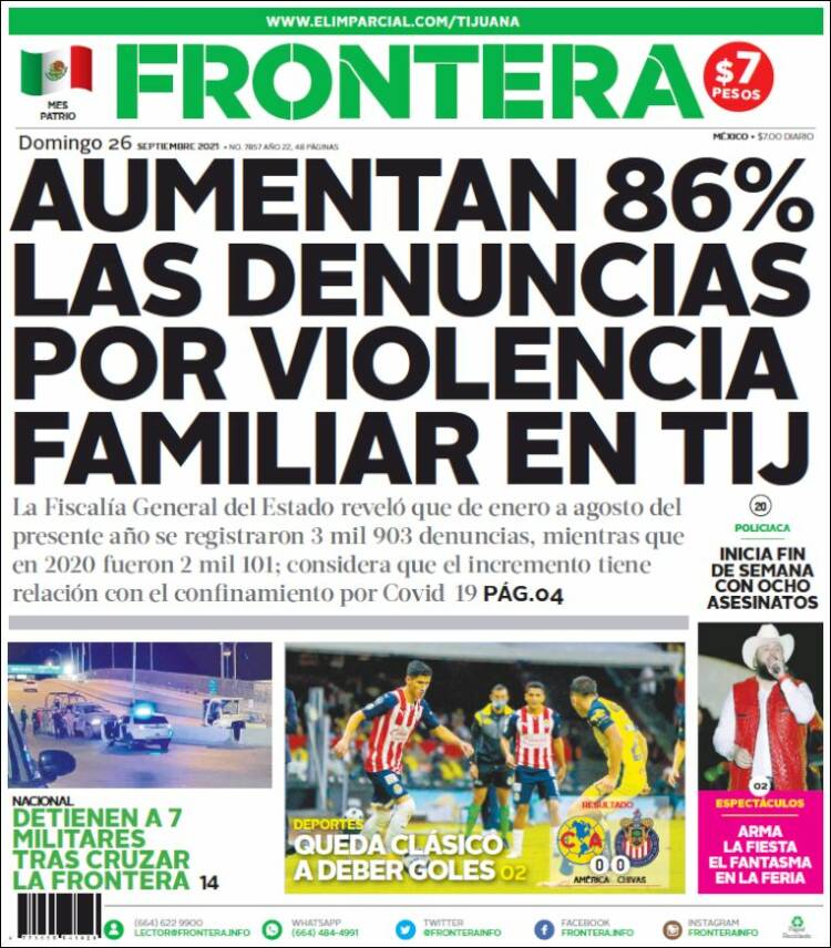 Portada de Frontera (México)