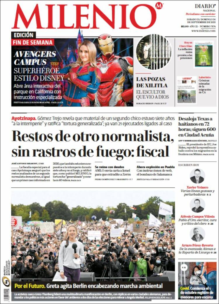 Portada de Milenio (México)