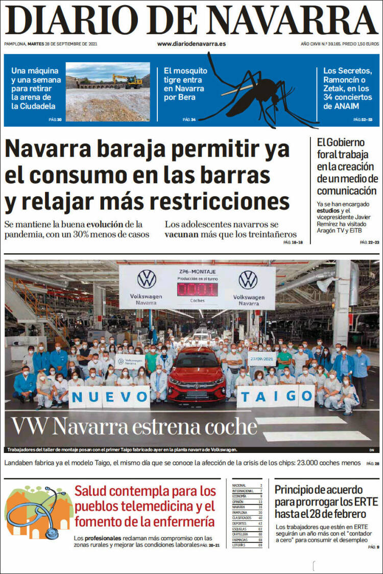 Portada de Diario de Navarra (Spain)