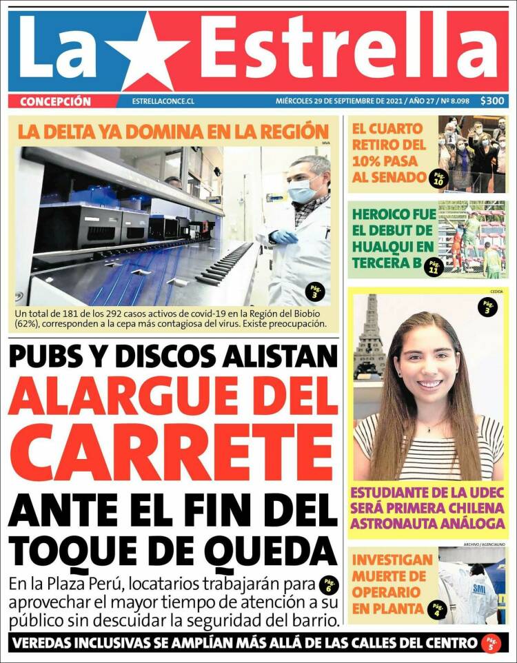 Portada de La Estrella de Concepción (Chili)