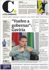 Portada de El Colombiano (Colombia)