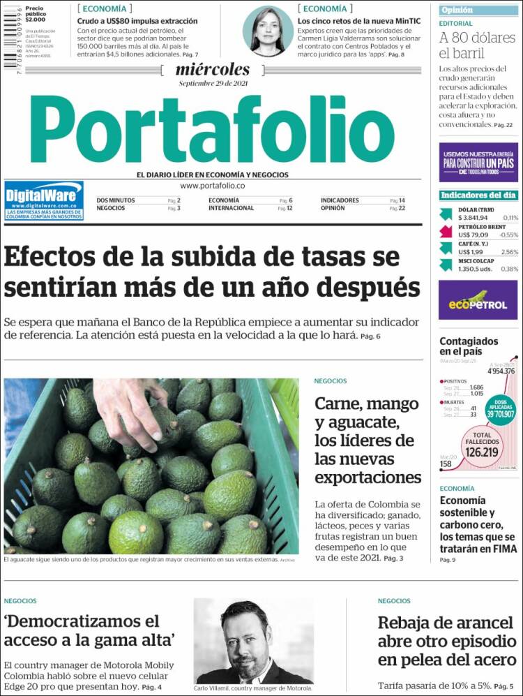 Portada de Portafolio (Colombie)