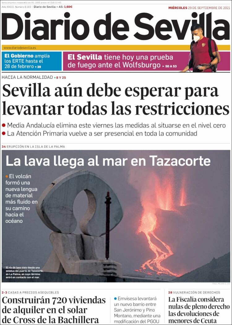 Portada de Diario de Sevilla (España)