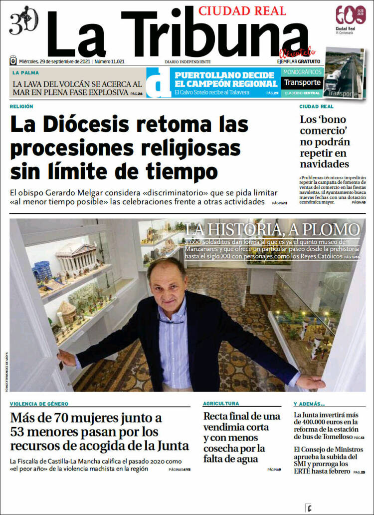 Portada de La Tribuna de Ciudad Real (España)