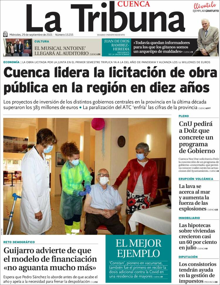 Portada de La Tribuna de Cuenca (España)