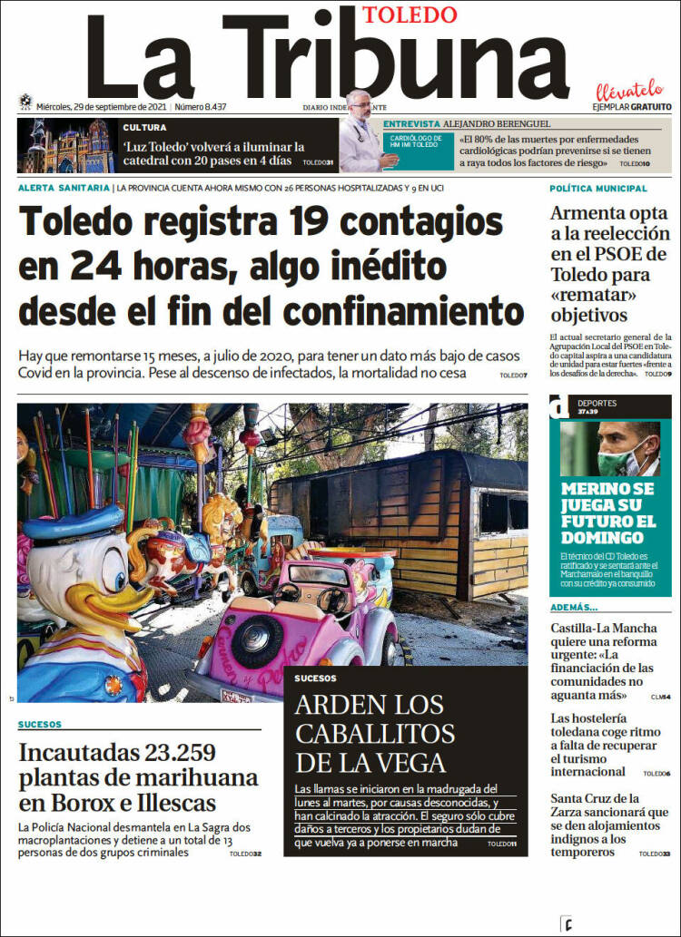 Portada de La Tribuna de Toledo (España)