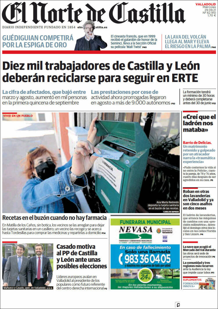 Portada de Norte de Castilla - Valladolid (España)