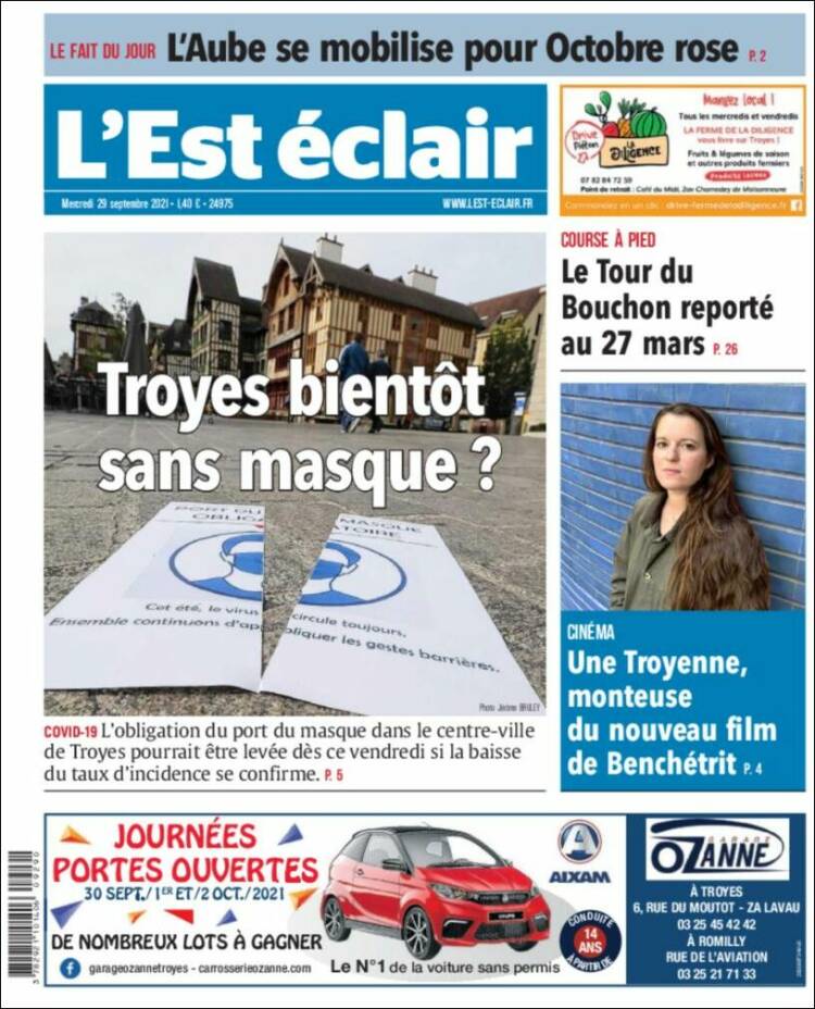 Portada de L'Est Eclair (France)