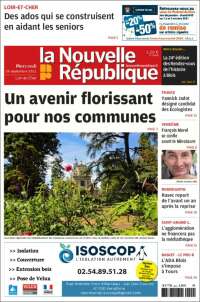 Portada de La Nouvelle Republique (France)