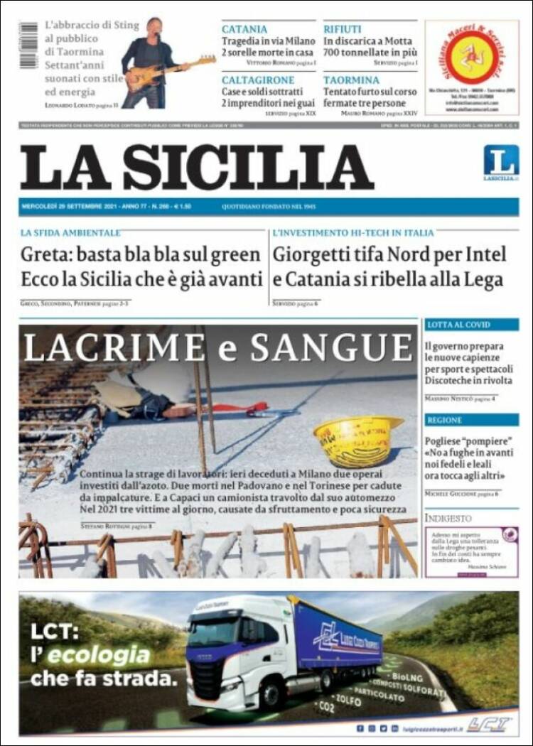 Portada de La Sicilia (Italie)