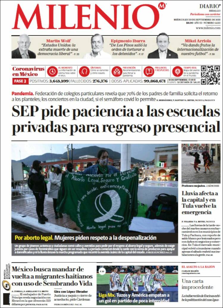 Portada de Milenio de Hidalgo (Mexique)