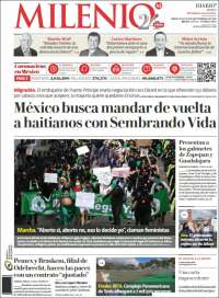 Portada de Milenio - Jalisco (Mexique)