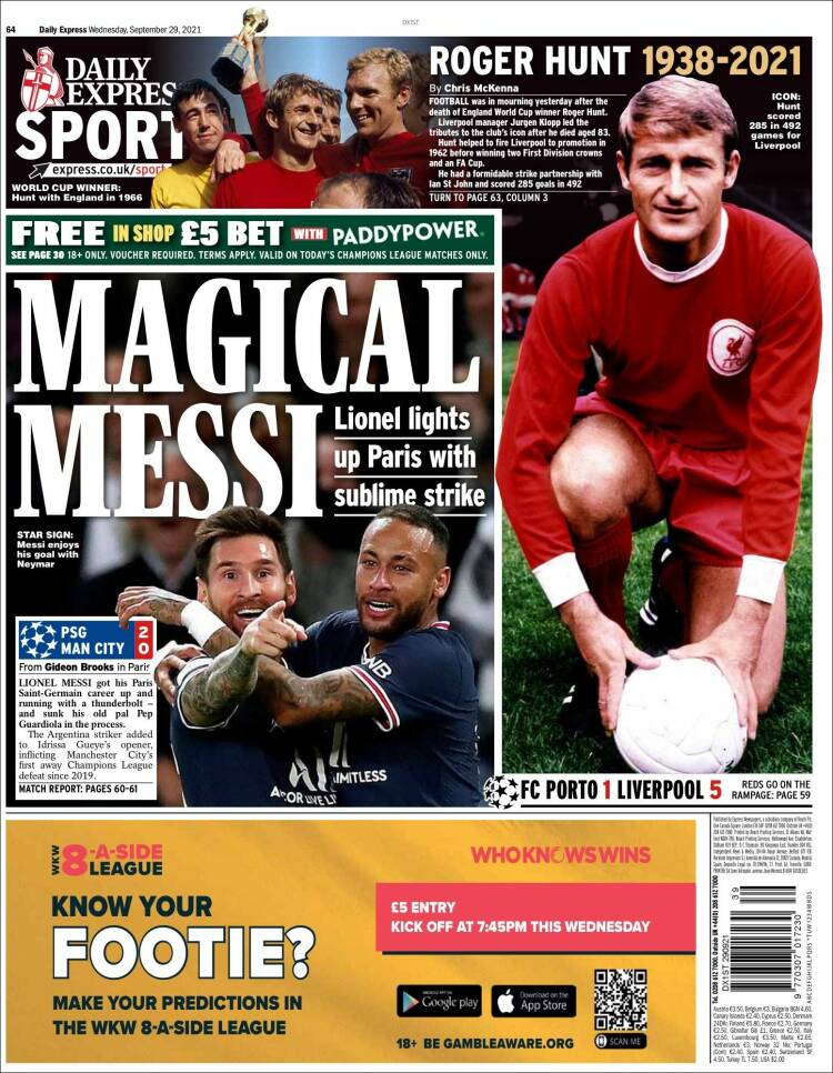Portada de Express Sport (Royaume-Uni)