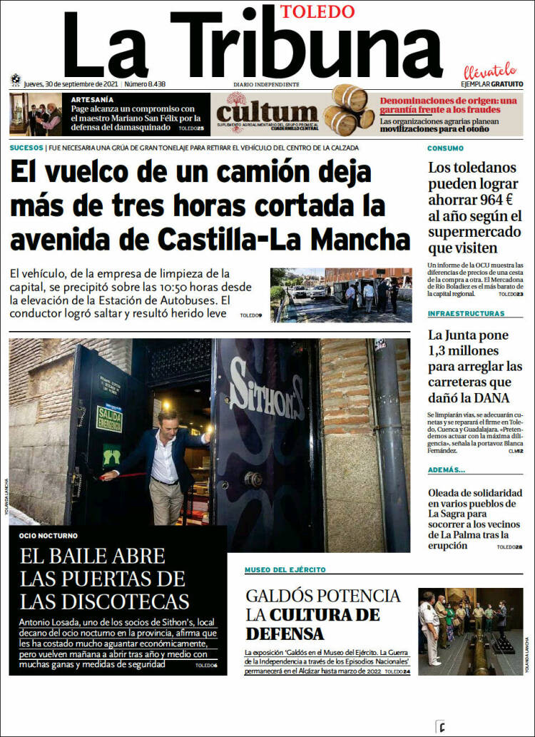 Portada de La Tribuna de Toledo (España)