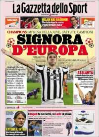 Portada de La Gazzetta dello Sport (Italia)