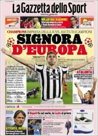 Portada de La Gazzetta dello Sport (Italia)