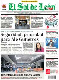 Portada de El Sol de León (M&eacute;xico)