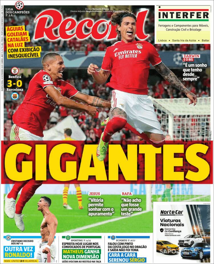 Portada de Record (Portugal)