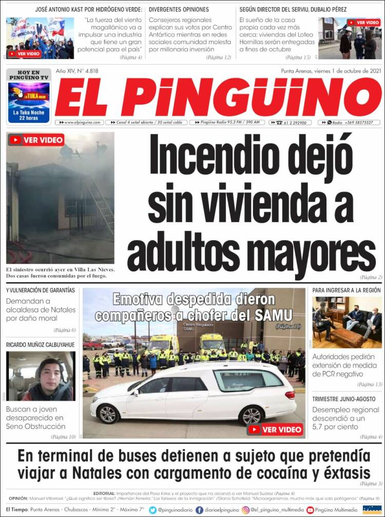 Portada de El Pingüino (Chile)
