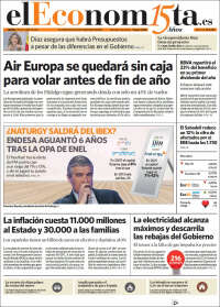 Portada de El Economista (España)