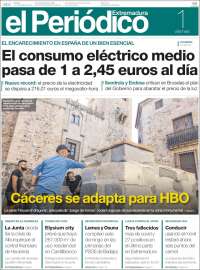 Portada de El Periódico de Extremadura (España)