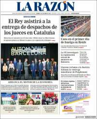 Portada de La Razón (España)