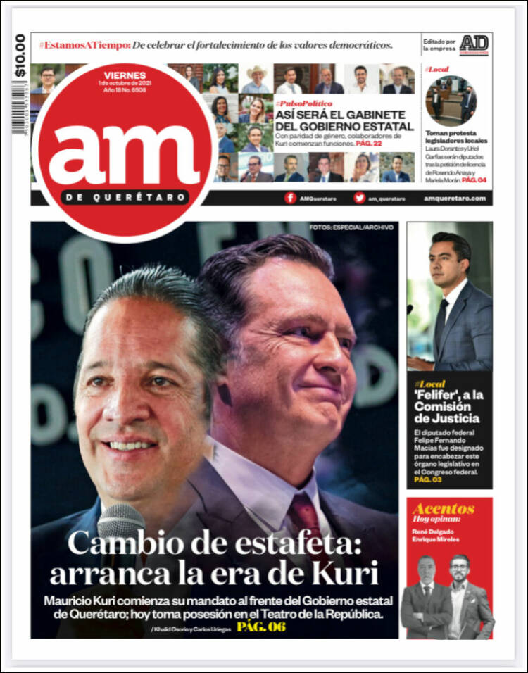 Portada de A.M. Querétaro (M&eacute;xico)